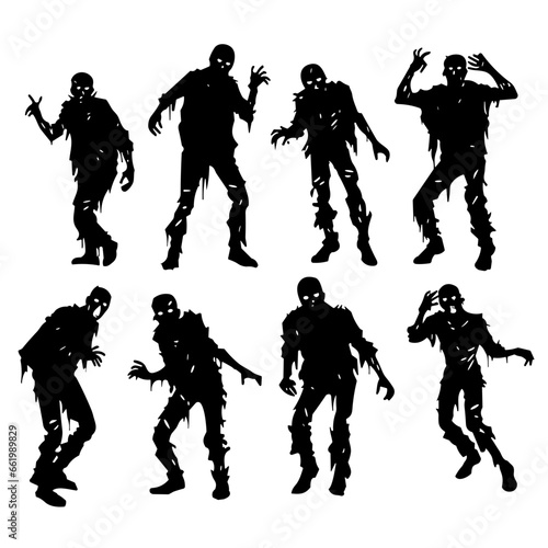 Zombie silhouette, zombie svg, zombie vector, zombie, Halloween clipart, Halloween svg, 
