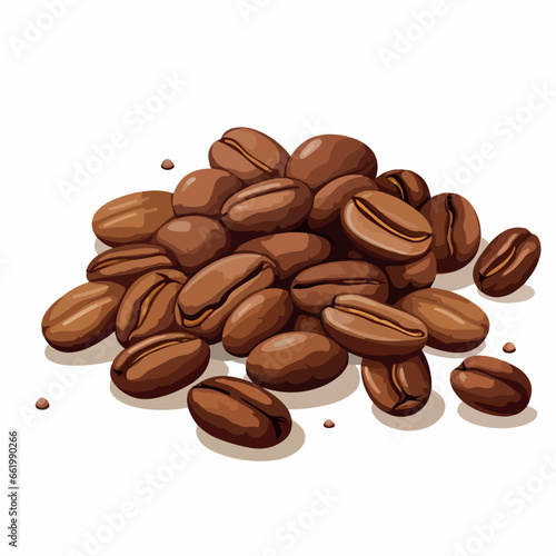 Сoffee beans in cartoon, doodle style. 2d vector illustration in logo, icon style. AI Generative 