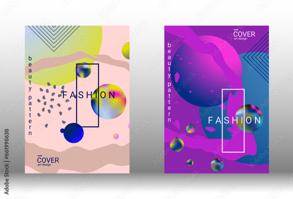 Fototapeta premium Future futuristic template with abstract forms for banner design, poster, booklet, report, journal.