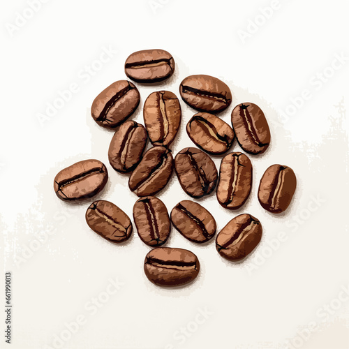 Сoffee beans in cartoon, doodle style. 2d vector illustration in logo, icon style. AI Generative 