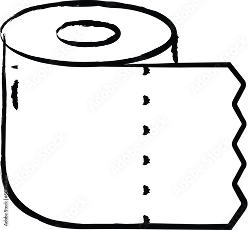 Toilet Paper hand drawn vector illustration