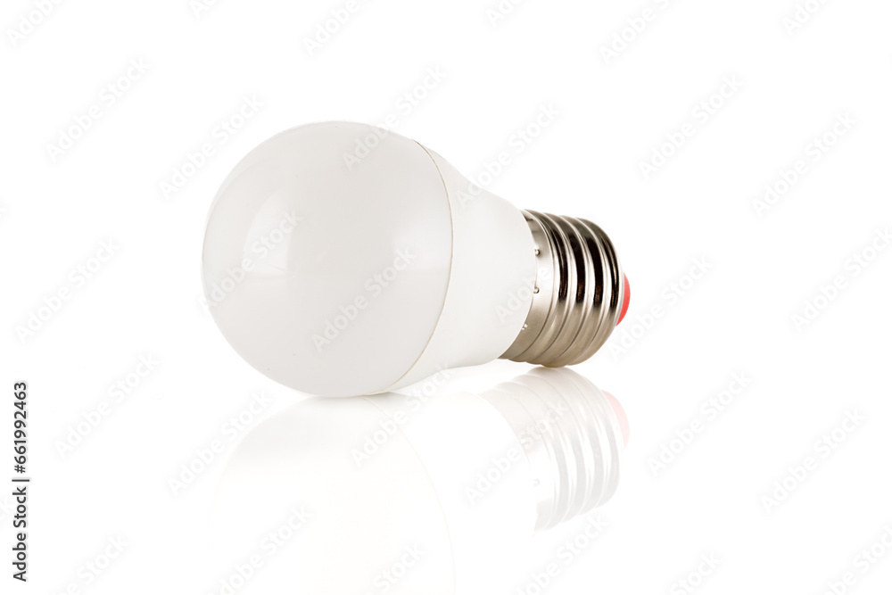 LED, New technology light bulb isolated on white background, Energy super saving electric lamp is good for environment. Close-up LED, New technology light bulb isolated on white background, Energy super saving electric lamp is good for environment. Close-up