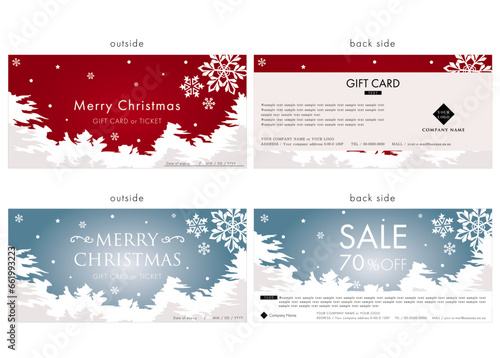 クリスマス　ギフトカード７４　gift card　割引券　チケット