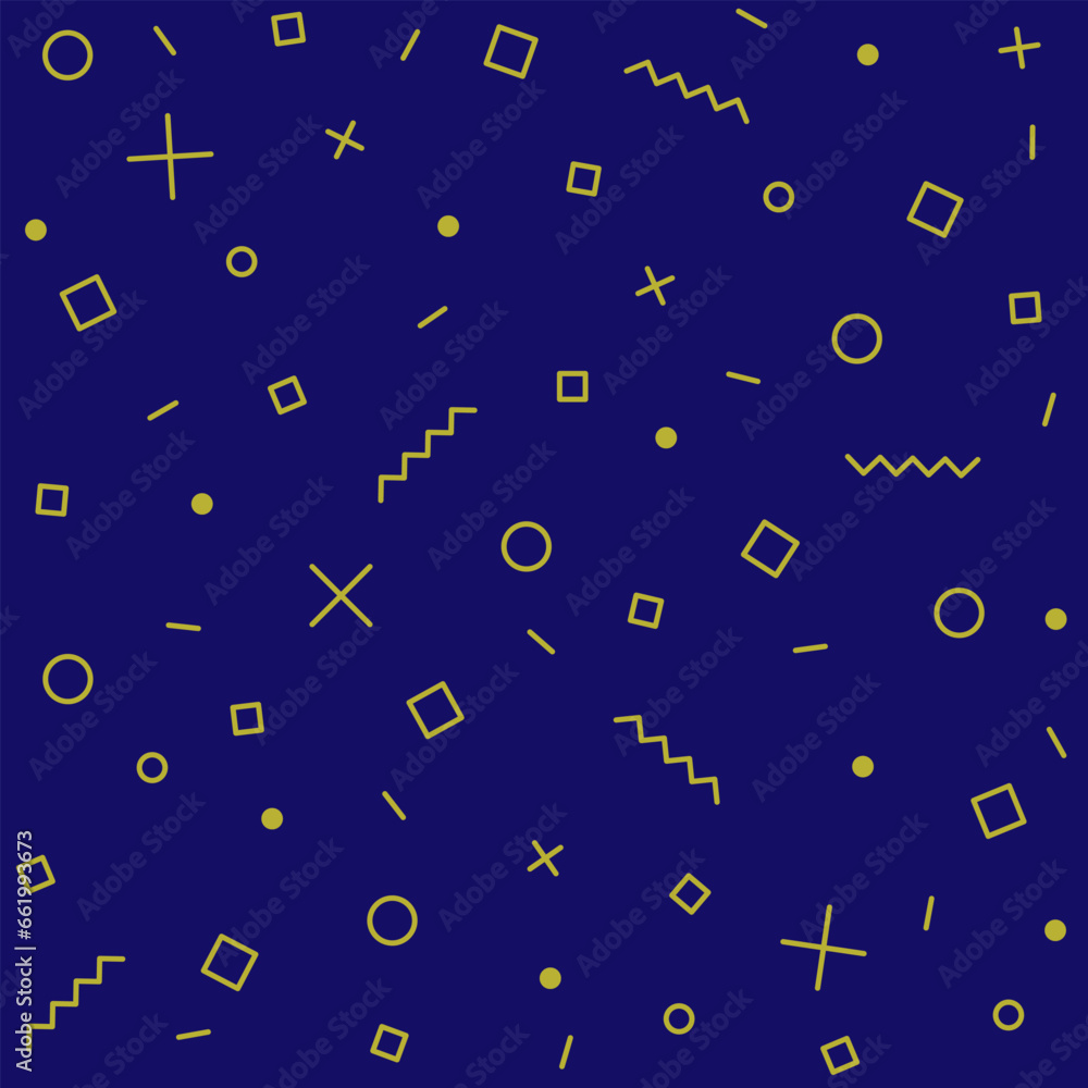 Retro geometric seamless pattern vector image Retro geometric seamless pattern vector image
