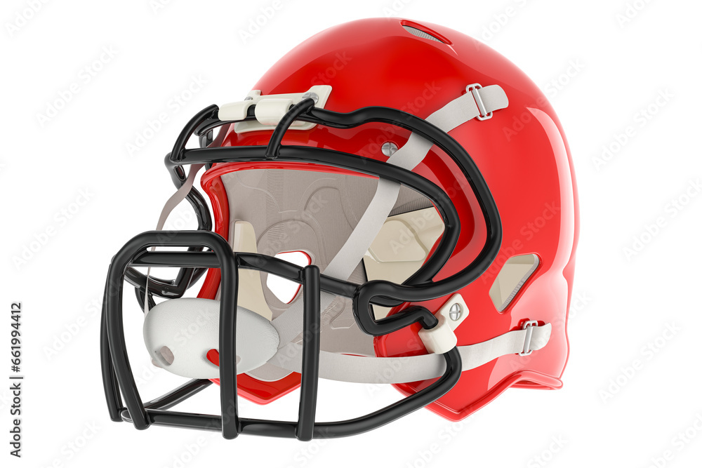 Fototapeta premium American football helmet, 3D rendering isolated on transparent background