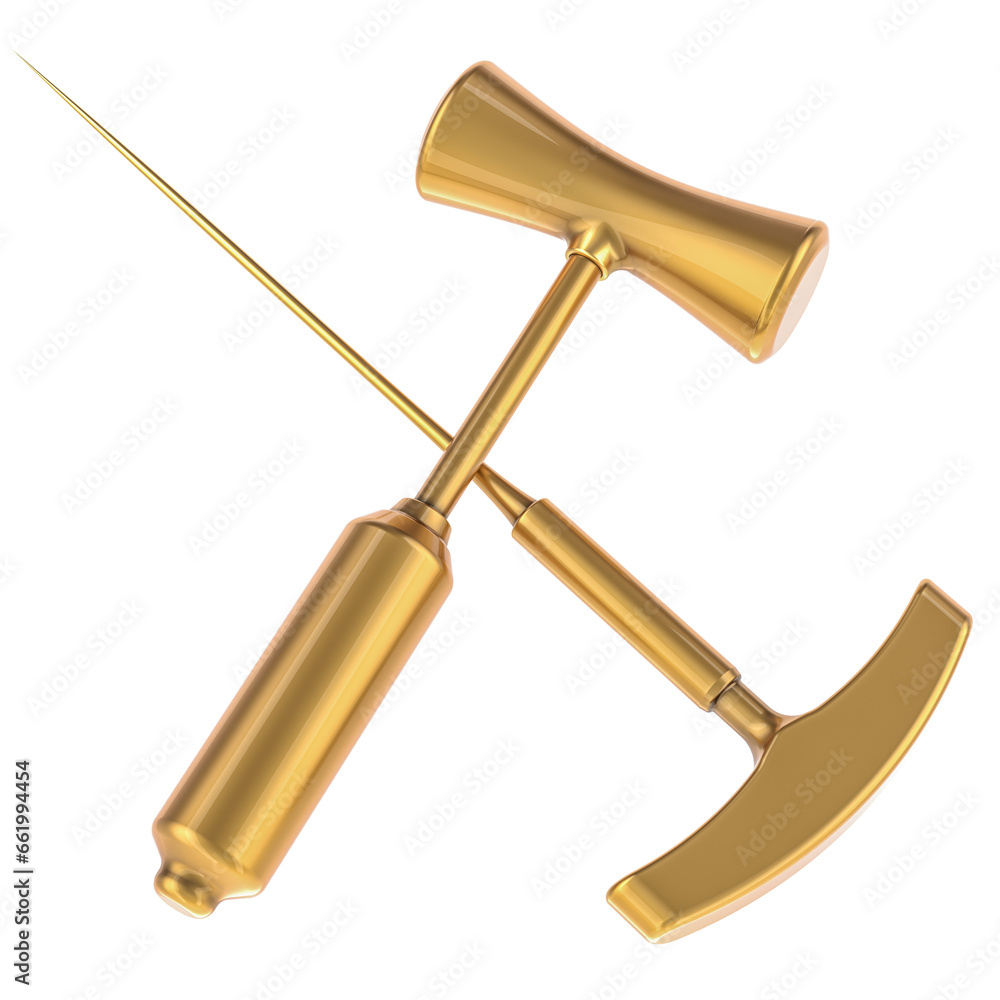 Poster Golden Orbitoclast, surgical instruments for lobotomies – Wall ...