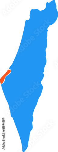 Israel and Gaza Strip map