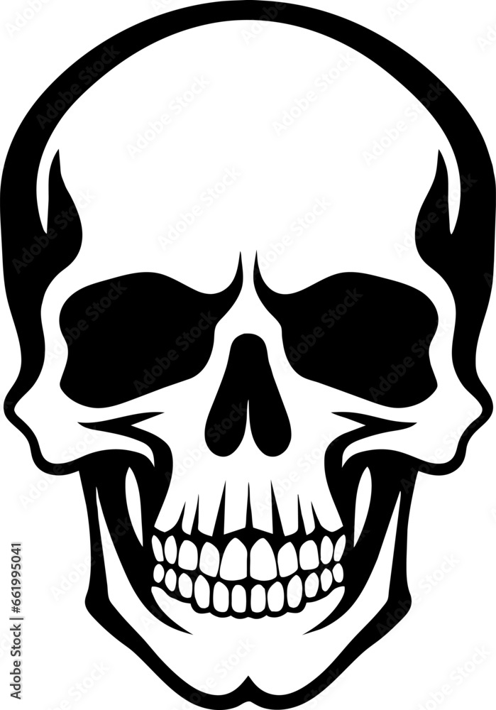 Hand Drawn Skeleton Head. Skull Vector Illustration Hand Drawn Skeleton Head. Skull Vector Illustration