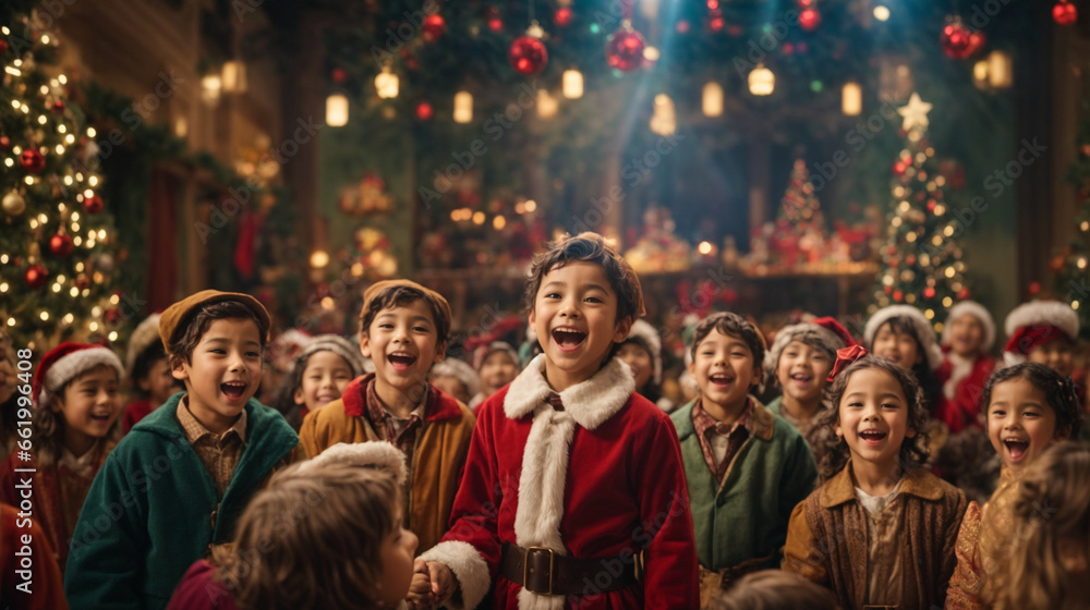 children's Christmas play, with their authentic excitement and delight taking center stage.