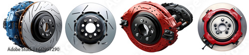 collection of Disc brake of the vehicle for repair, in process of new tire replacement