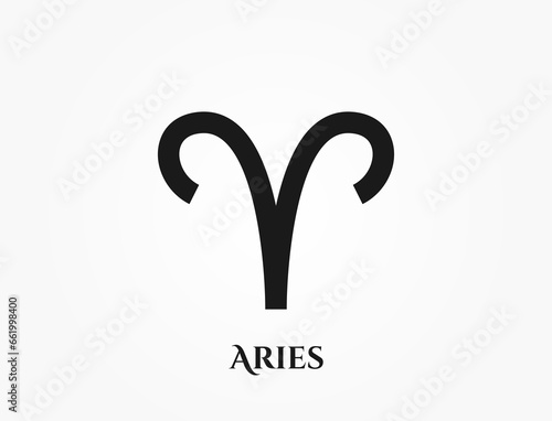 aries zodiac symbol. astrological and horoscope icon. isolated vector image