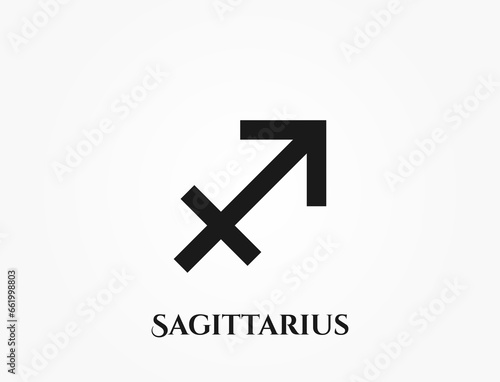 sagittarius zodiac symbol. astrological and horoscope icon. isolated vector image