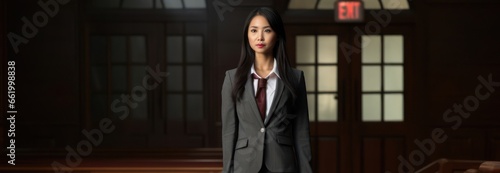 Asian Female Lawyer Employment Lifestyle Concept Generative AI