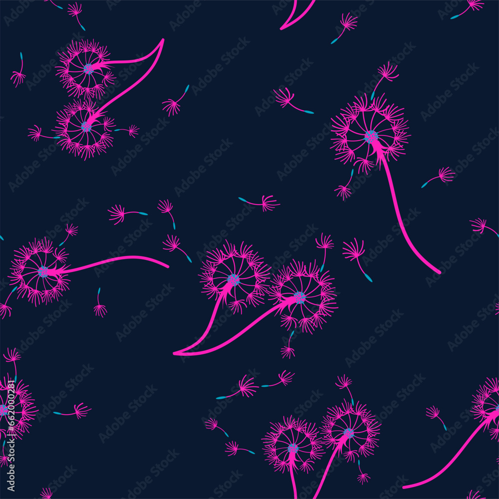 Dandelion background your design. Abstract floral seamless pattern. Dandelion background your design. Abstract floral seamless pattern.
