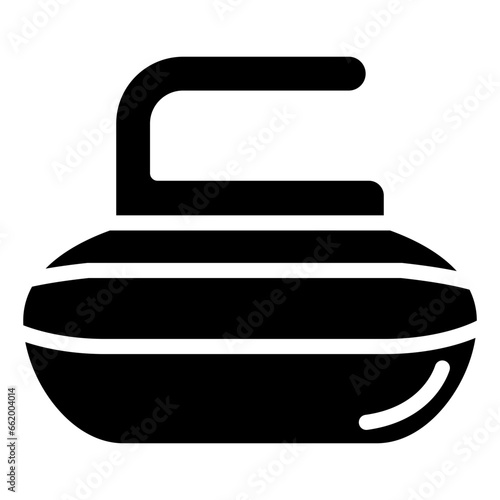 Curling Stone Icon Style