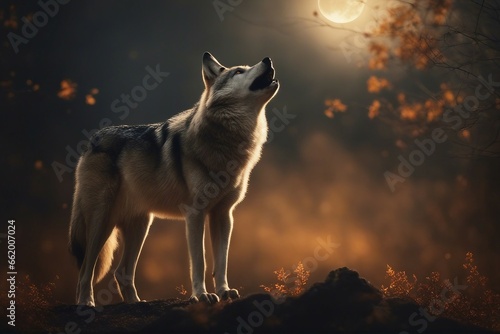 wolf in the night © a2graphics