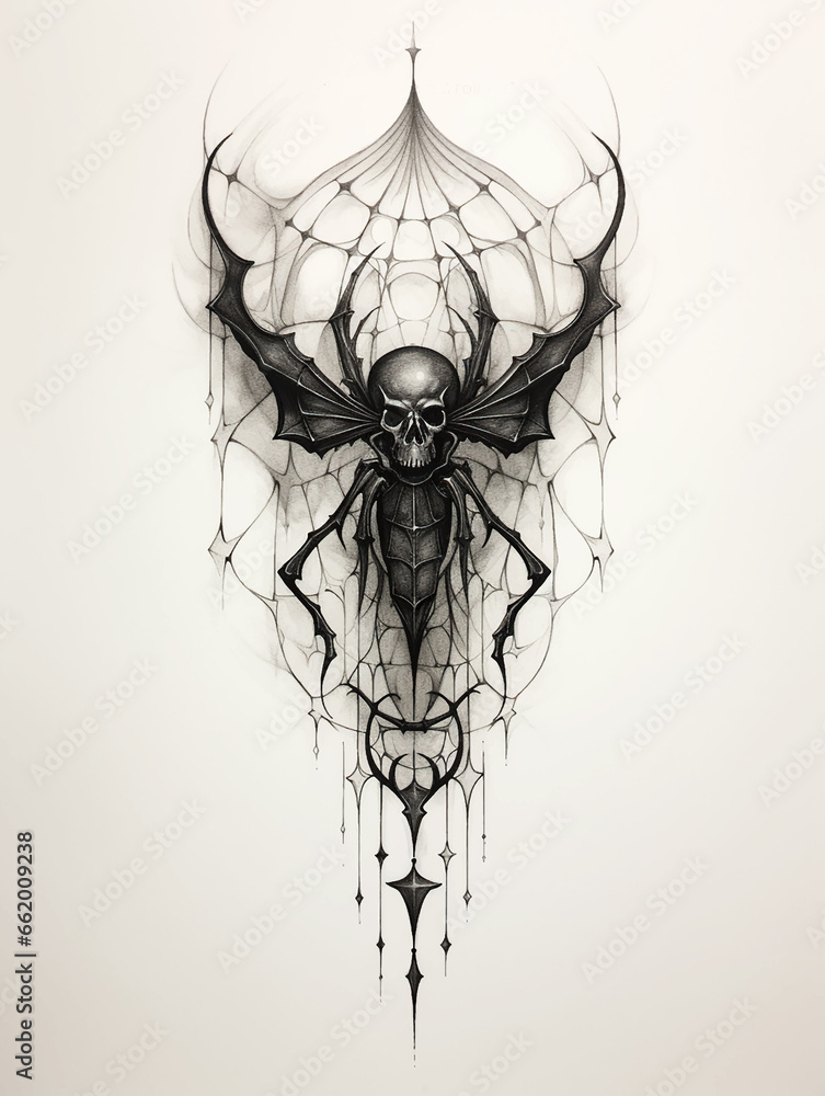 Skull Spider Web Net Bug Bat Halloween Rose Pattern Tattoo Print Stamp Artificial Intelligence Skull Spider Web Net Bug Bat Halloween Rose Pattern Tattoo Print Stamp Artificial Intelligence