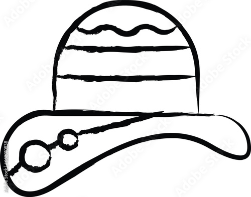 Hat hand drawn vector illustration