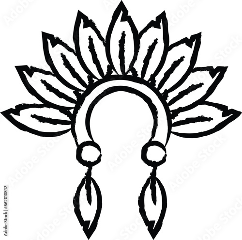 Headdress hand drawn vector illustration