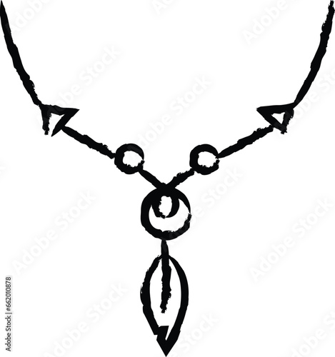 Pendent hand drawn vector illustration