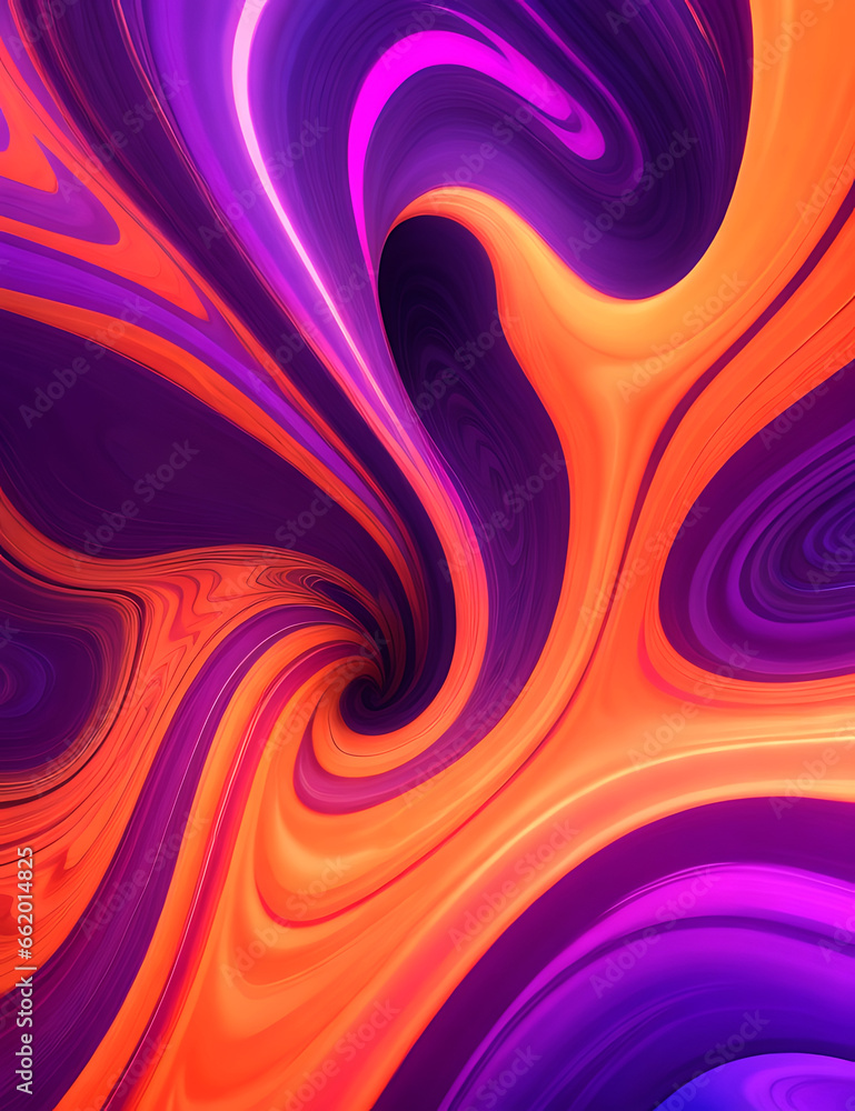 Obraz premium colorful abstract background with wave, Generative Ai