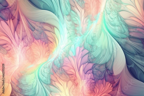 High-res pastel fractal, trendy abstract background with pastel pattern. Generative AI