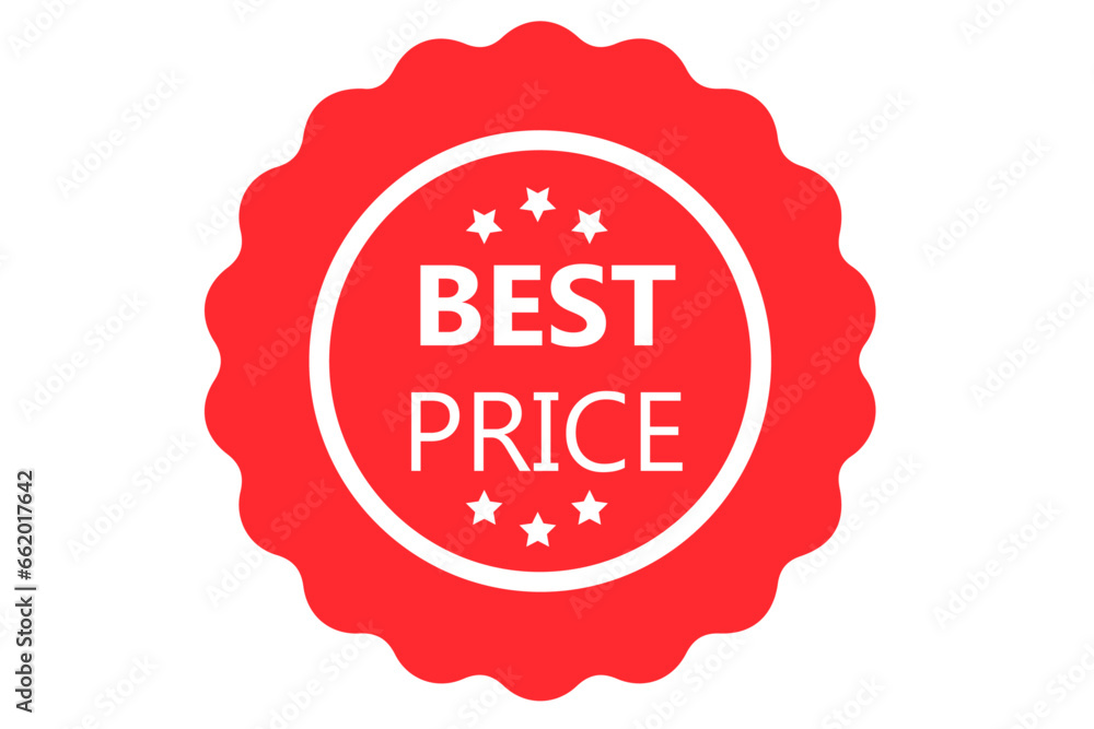 Best price red badge with ribbon vector EPS10 on white background Best price red badge with ribbon vector EPS10 on white background