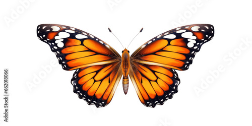 Abstract closeup butterfly vector isolated on transparent background. photo