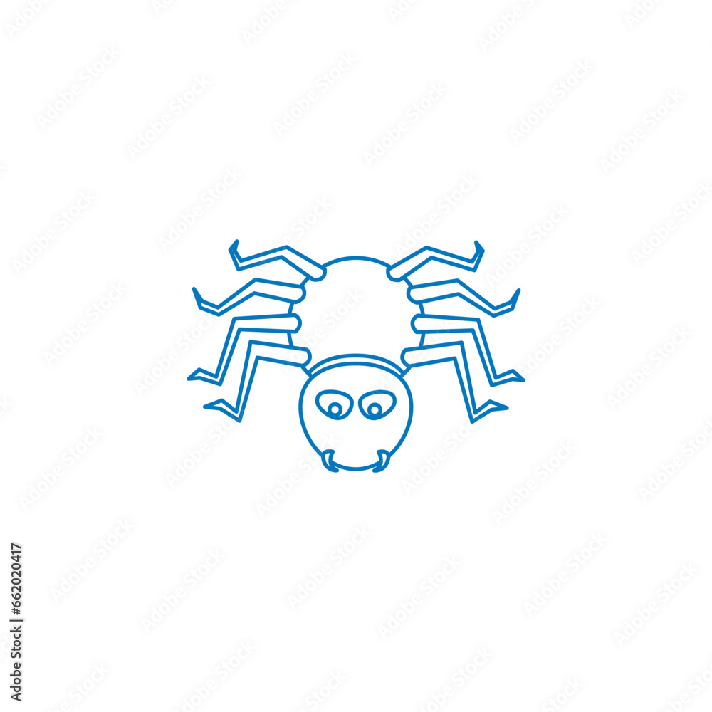 spider on a white background. spider icon outline design spider on a white background. spider icon outline design