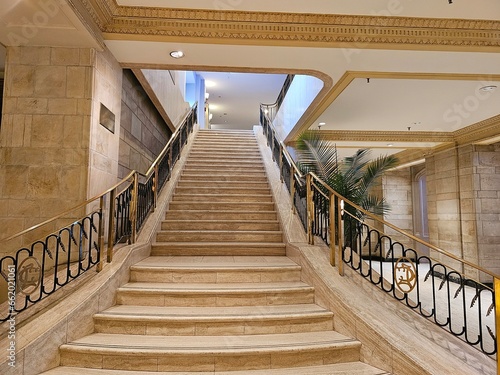 Stair in main lobby in Fairmont Château Laurier photo