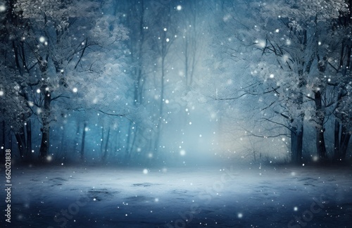 a background with snow and trees