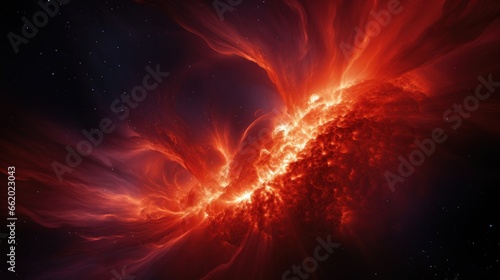Astonishing image of a solar prominence during a magnetic storm,