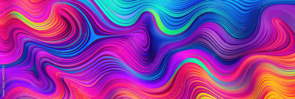 Background texture of psychedelic wavy swirls - AI Generated