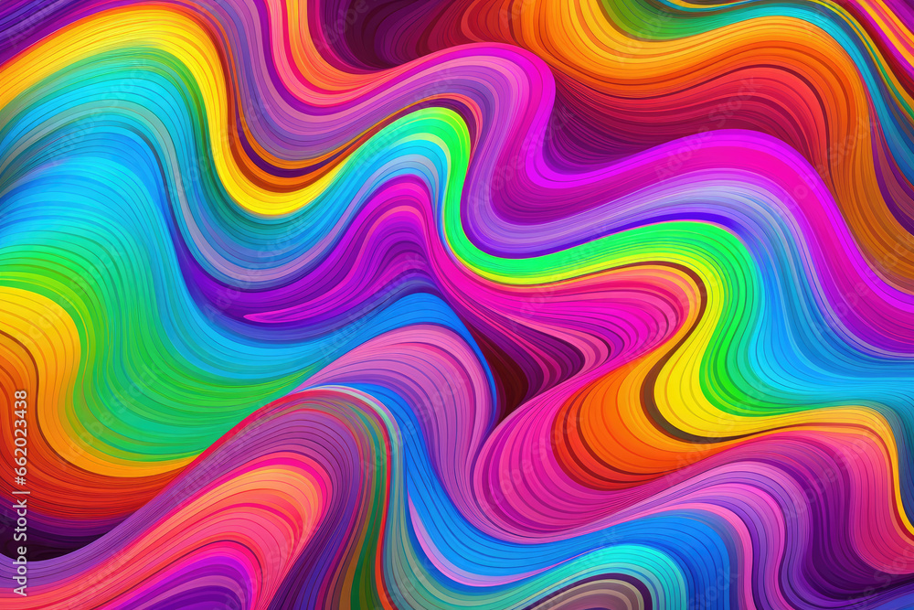 Background texture of psychedelic wavy swirls - AI Generated