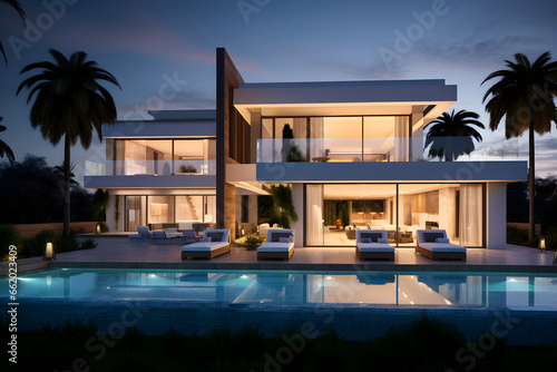 Villa mit Pool © Seegraphie