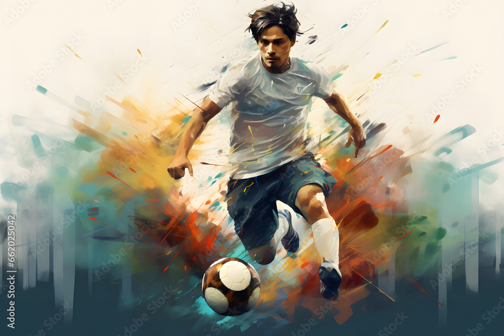 Fototapeta premium Fussballspieler