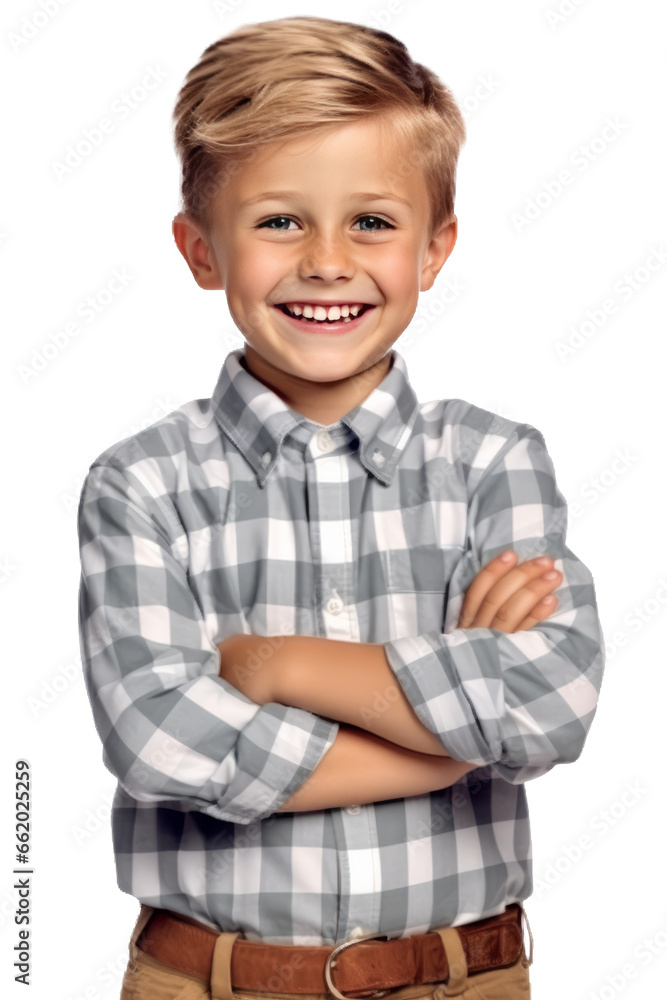 Laugh, portrait of boy with arms crossed and isolated on transparent png background Laugh, portrait of boy with arms crossed and isolated on transparent png background