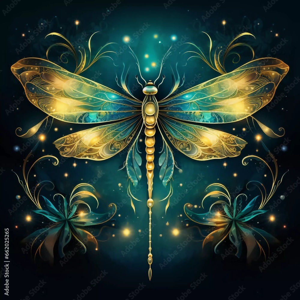 Illustration of butterflies that glow brightly from within, as if their bodies are made of light, AI generator
