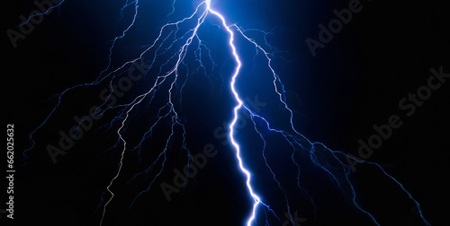 lightning on black background power illustration 