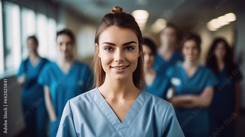 Group of nurses in a hospital Group of nurses in a hospital