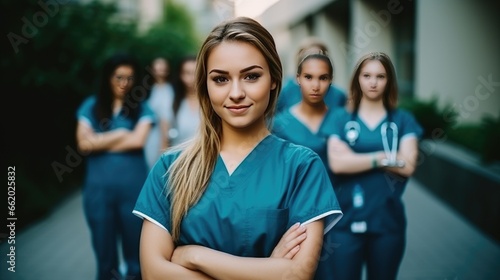 Group of nurses in a hospital