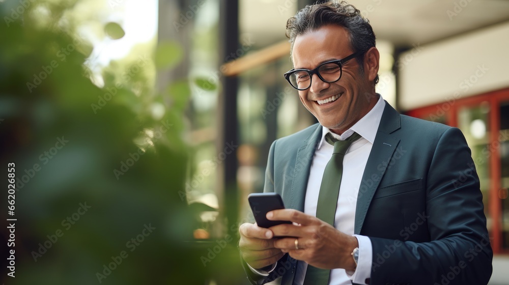 Businessman is using a smartphone Businessman is using a smartphone