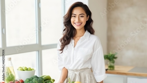 Asian Woman Nutritionist Job Lifestyle Setting Generative AI