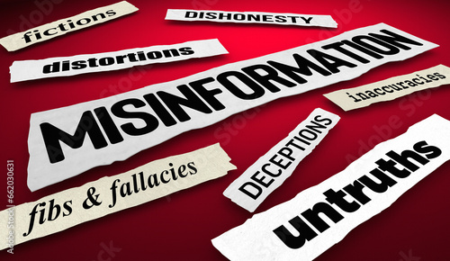 Misinformation Bad News Headlines Lies Deception False Stories 3d Illustration