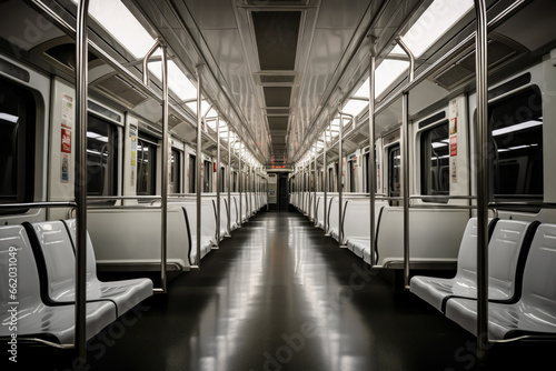 interior view of a subway, transit life