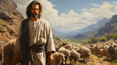 jesus christ walking mountain road