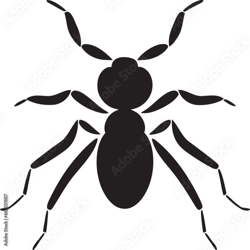 Black Vector Ant Logo Artistry in Simplicity Iconic Ant Silhouette Black Vector Logo Excellence