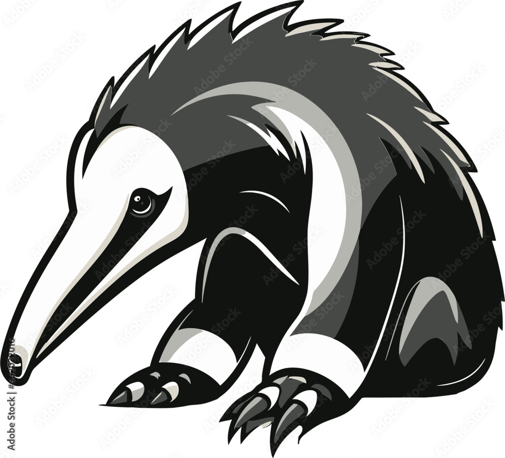 custom made wallpaper toronto digitalElegant Anteater Emblem Black Vector Logo Design Anteater Icon in Vector Bold and Beautiful Black Design