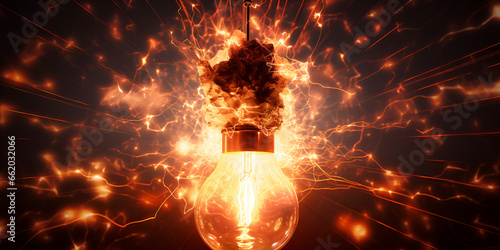 Slika na platnu explosion of fir Burning Word Generative Ai