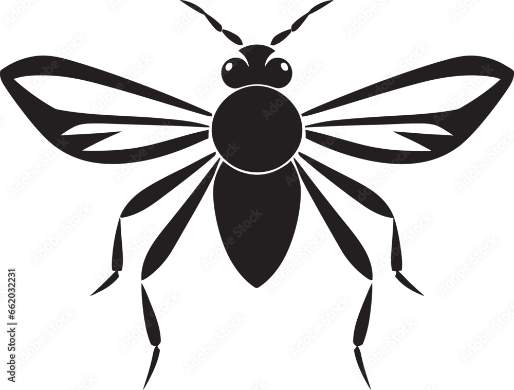 Obraz premium Majestic Aphid Icon Black Vector Logo Brilliance Striking Black Aphid Logo Minimalist Vector Art